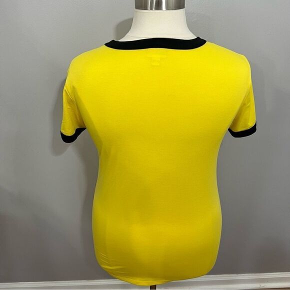 Lularoe "Take me to the Weekend" Yellow/Black T-shirt -- L - Picture 9 of 11